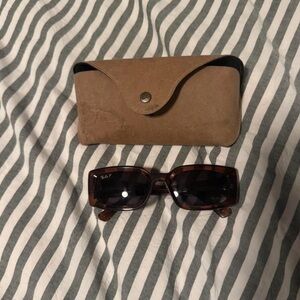 Ray-Ban Tortoise Sunglasses with Tan Case